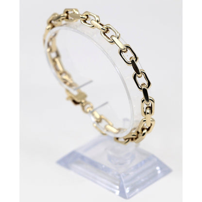 14K Yellow Gold Fancy Custom Link Bracelet