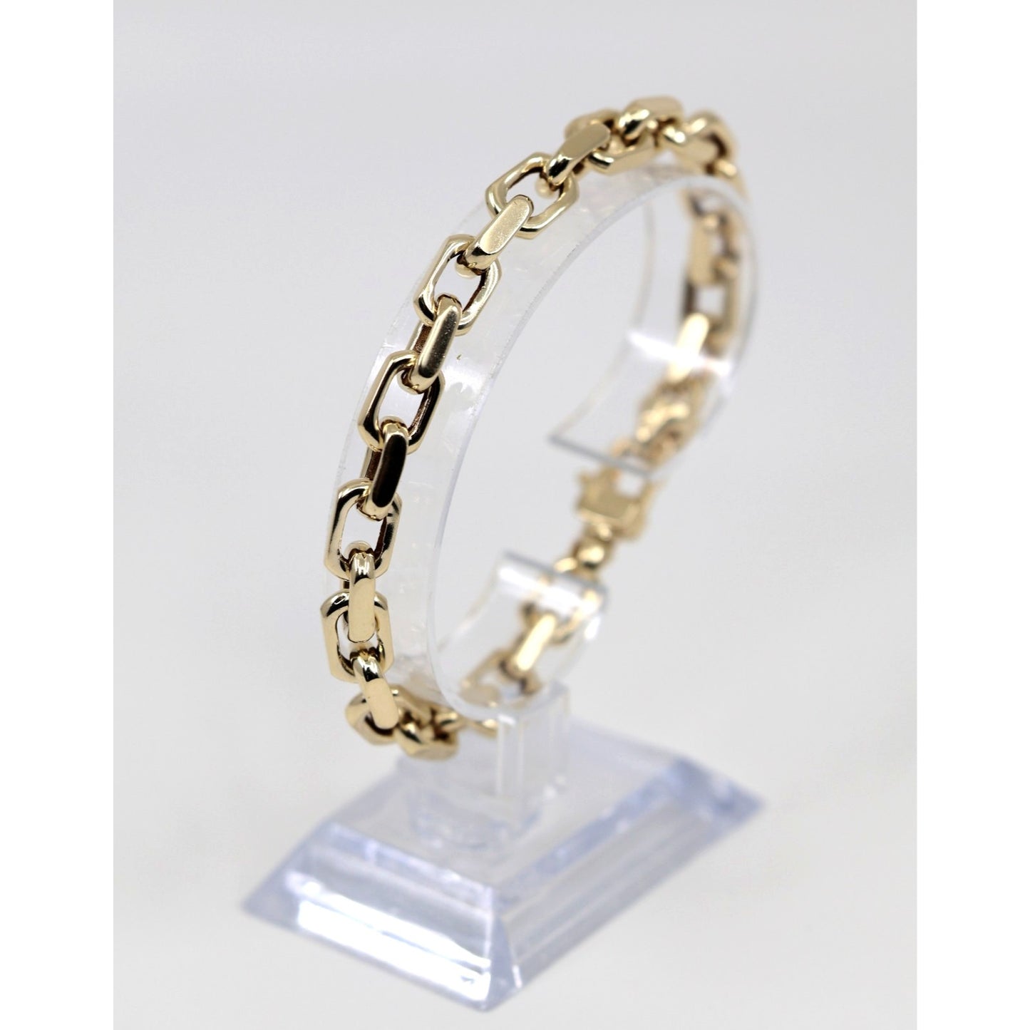 14K Yellow Gold Fancy Custom Link Bracelet