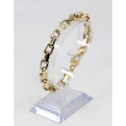 14K Yellow Gold Fancy Custom Link Bracelet