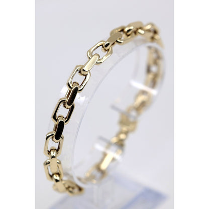 14K Yellow Gold Fancy Custom Link Bracelet