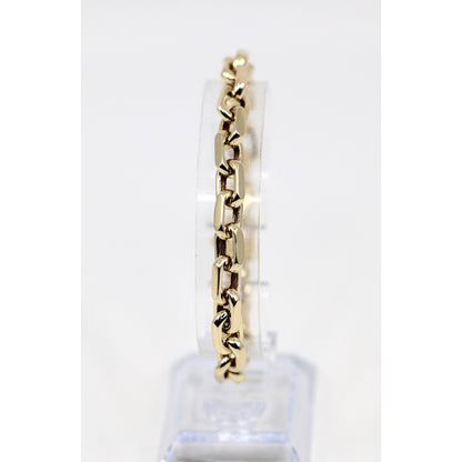 14K Yellow Gold Fancy Custom Link Bracelet
