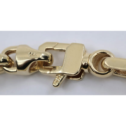 14K Yellow Gold Fancy Custom Link Bracelet