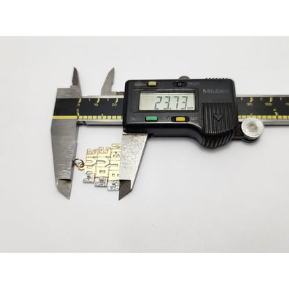 14K Two Tone Gold " LIVE LOVE LAUGH " Diamond Charm Pendant