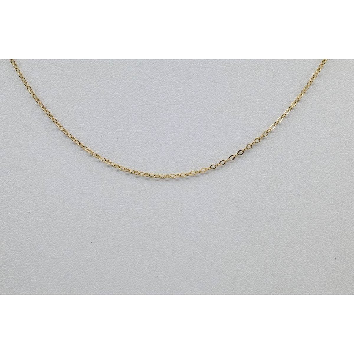 Thin 14K Yellow Gold Resizable Cable Link Chain Necklace