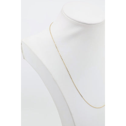 Thin 14K Yellow Gold Resizable Cable Link Chain Necklace