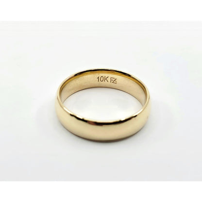 10K Yellow Gold Polished Wedding Band Ring