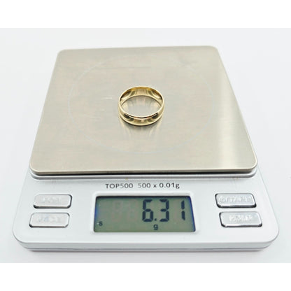 10K Yellow Gold Polished Wedding Band Ring