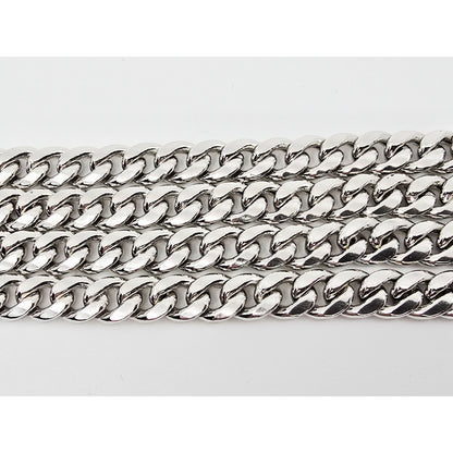 14K White Gold Cuban Link Chain Necklace