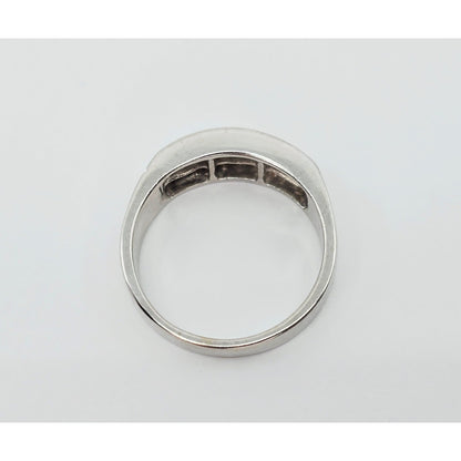 14K White Gold Princess Cut Invisible Setting Diamond Ring