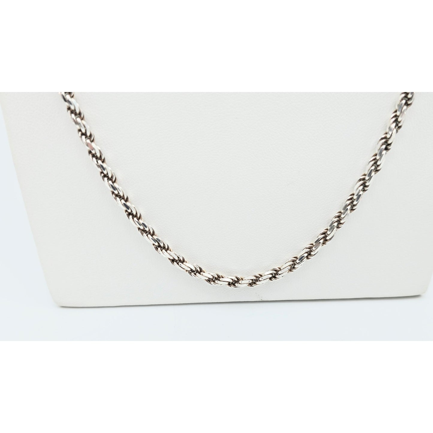 Solid 925 Sterling Silver Rope Chain Necklace