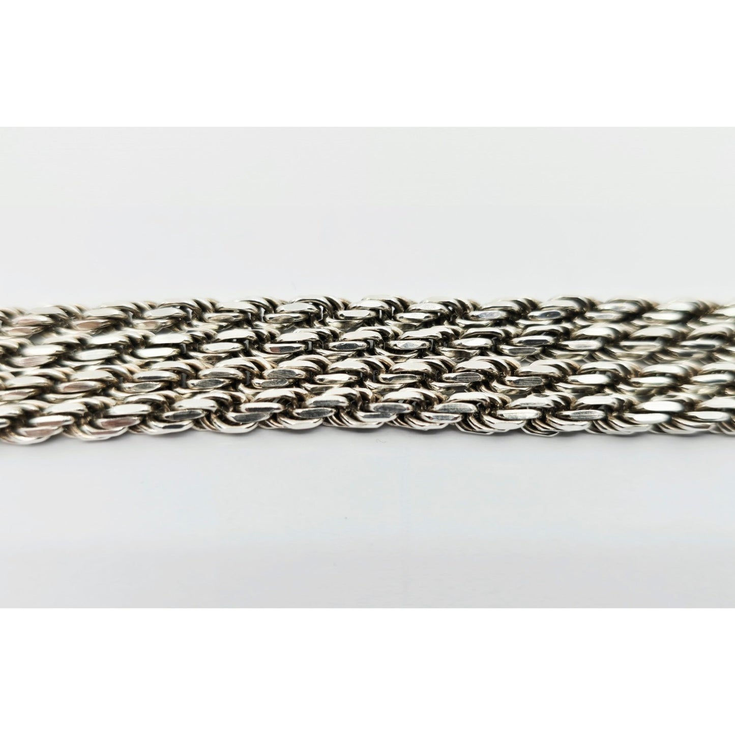 Solid 925 Sterling Silver Rope Chain Necklace