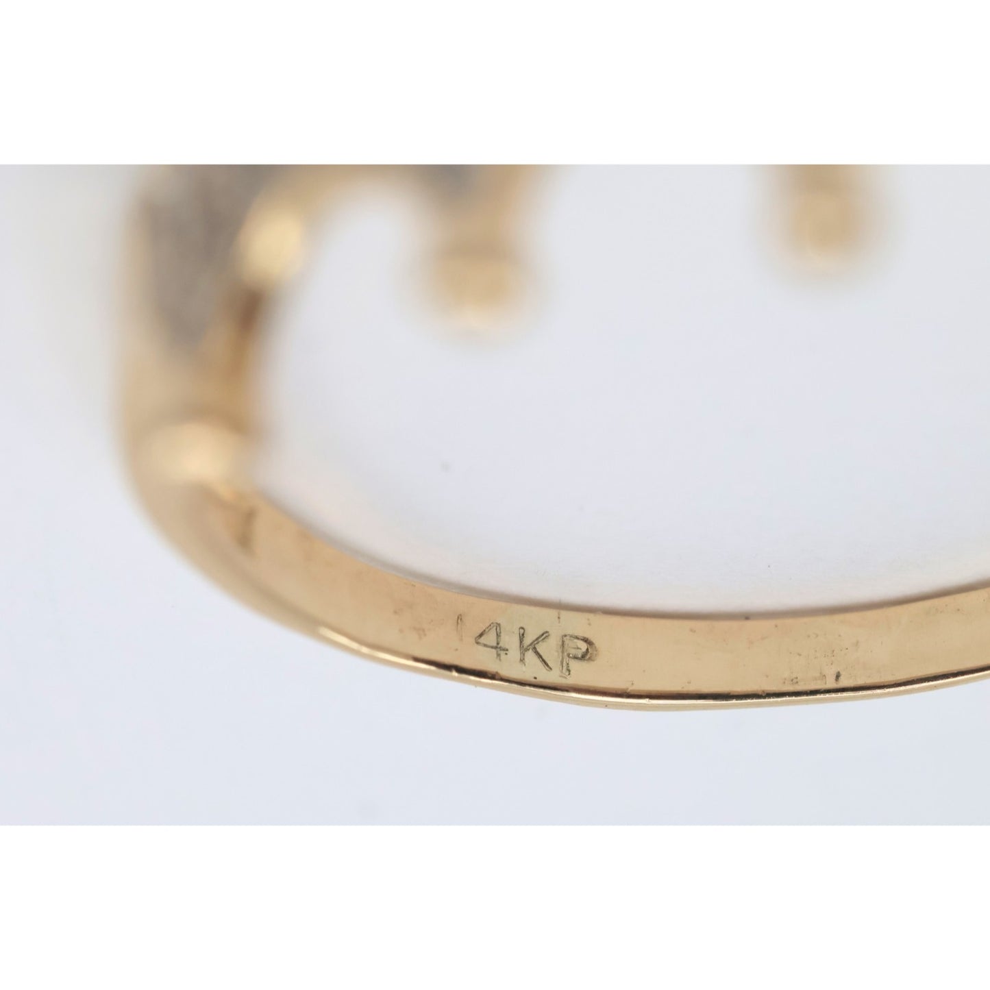 14K Yellow Gold Crown Tiara CZ Ring
