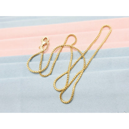 14K Yellow Gold Franco Link Chain Necklace Choker