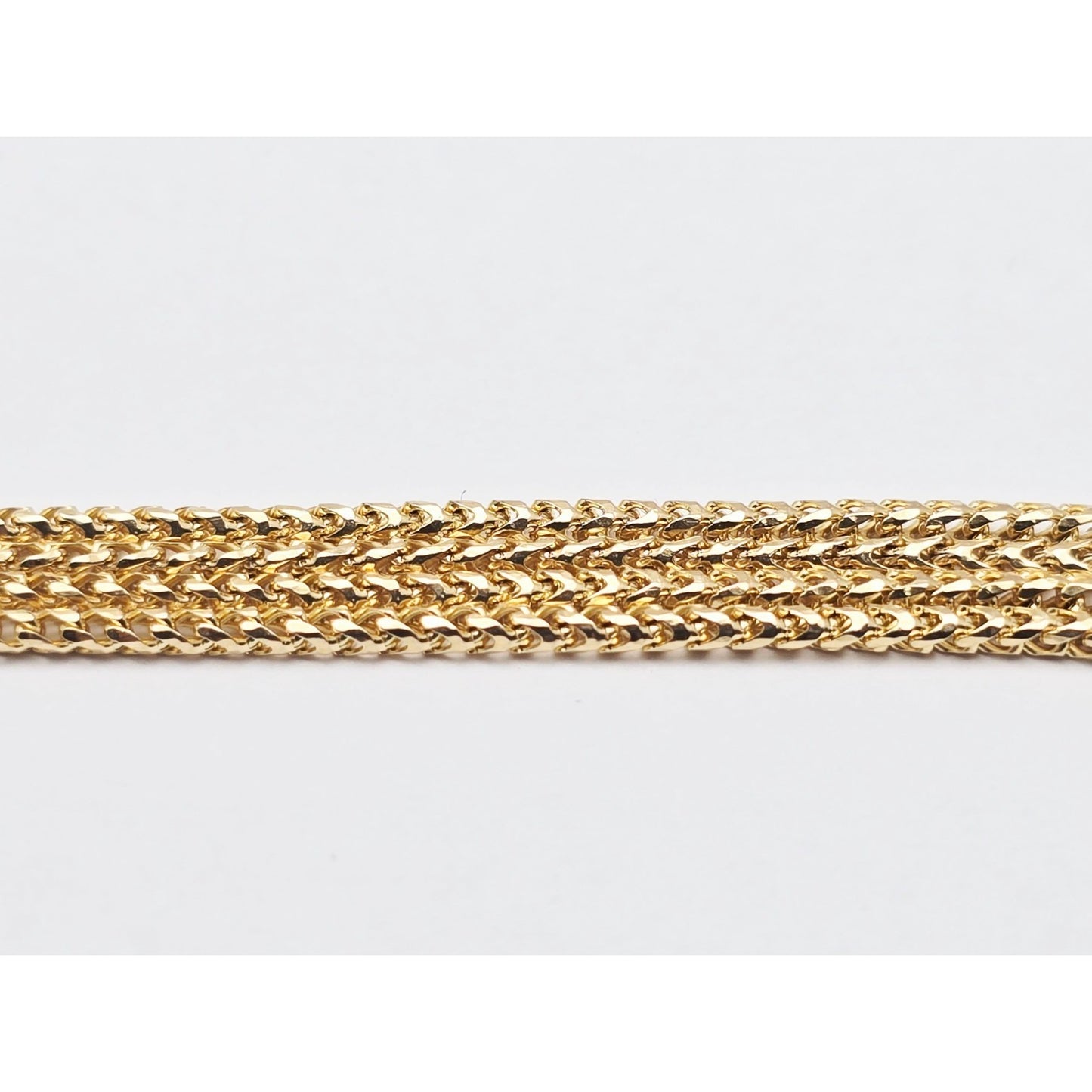 14K Yellow Gold Franco Link Chain Necklace Choker