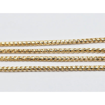 14K Yellow Gold Franco Link Chain Necklace Choker