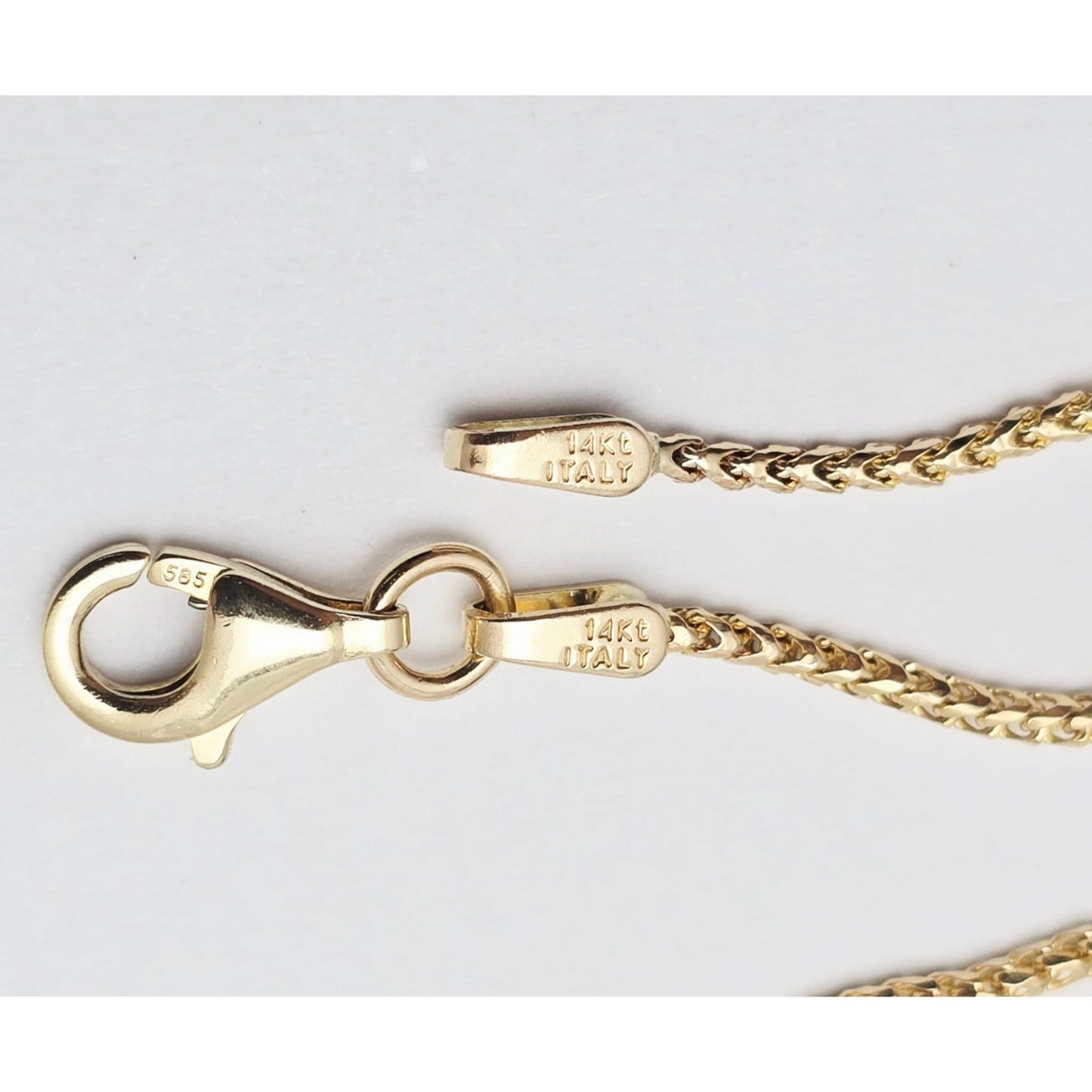 14K Yellow Gold Franco Link Chain Necklace Choker