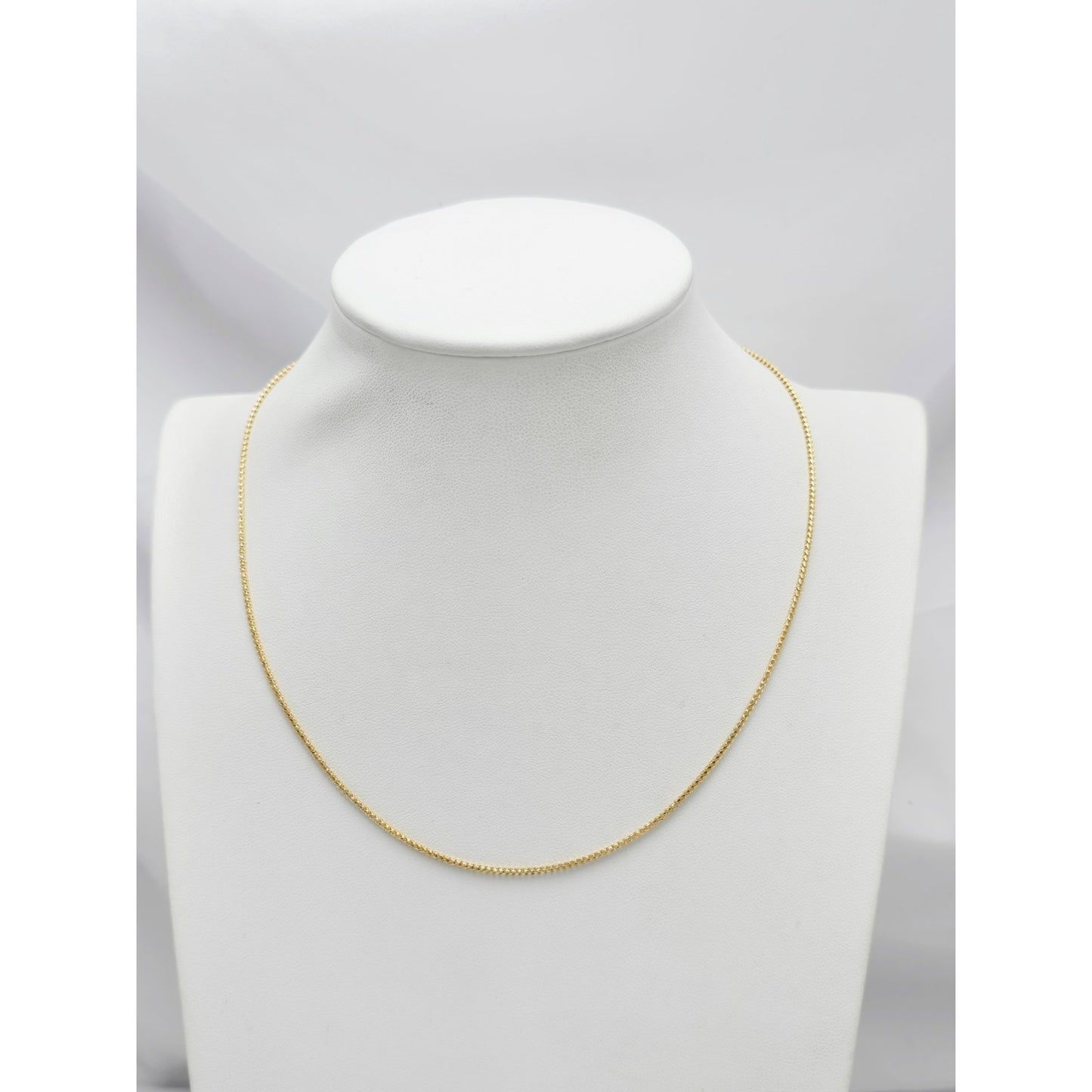 14K Yellow Gold Franco Link Chain Necklace Choker