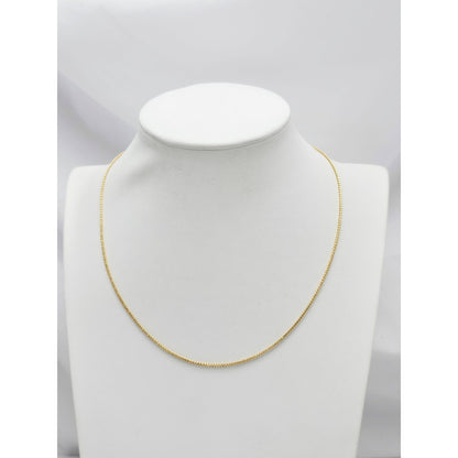 14K Yellow Gold Franco Link Chain Necklace Choker