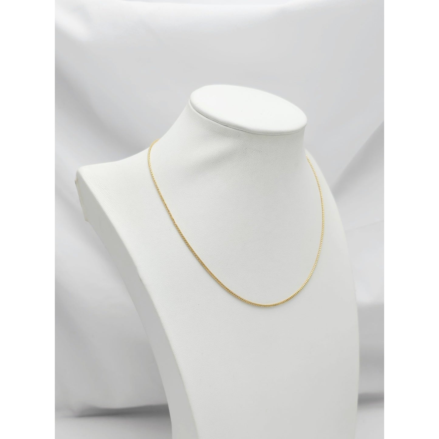 14K Yellow Gold Franco Link Chain Necklace Choker