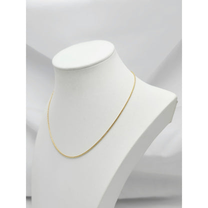 14K Yellow Gold Franco Link Chain Necklace Choker