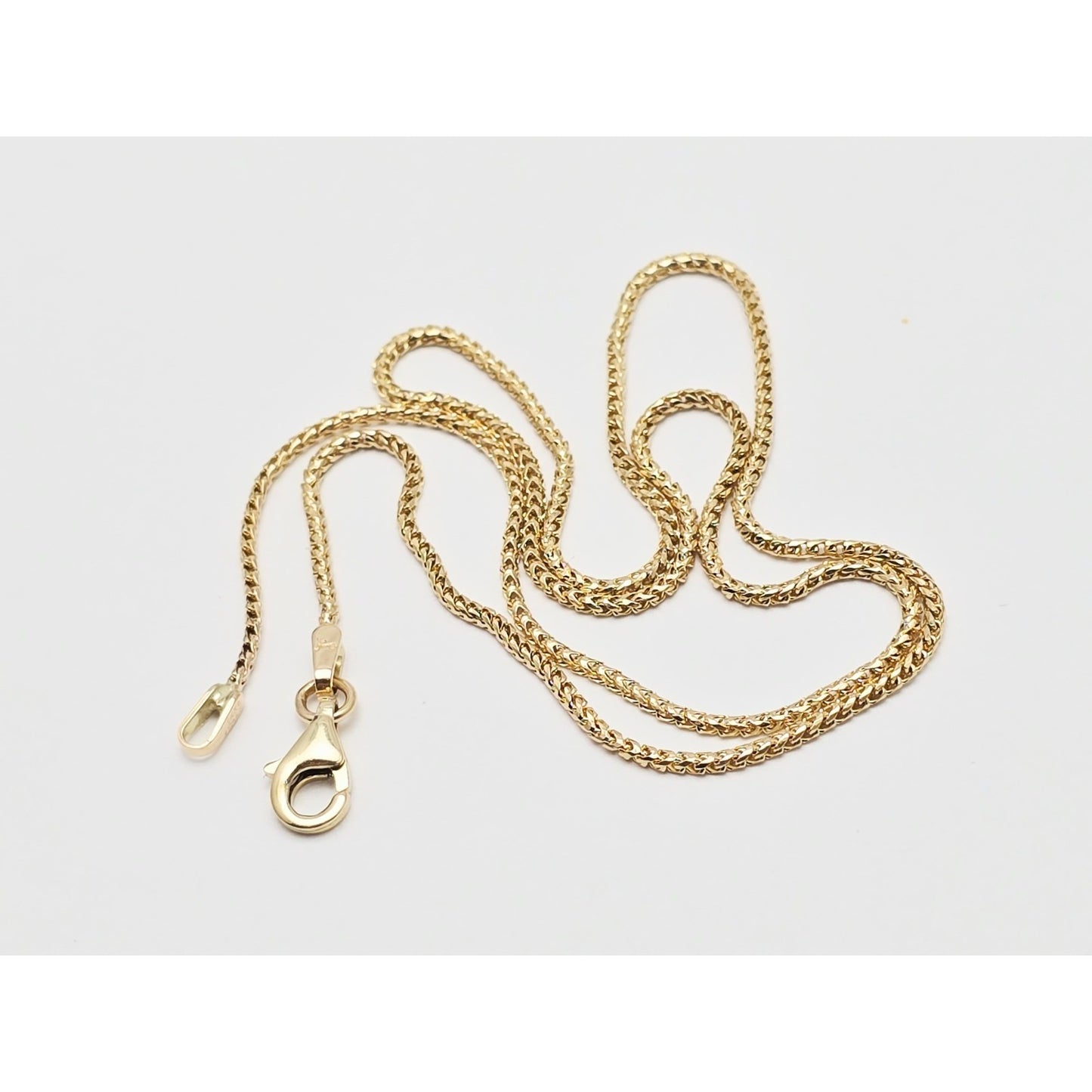 14K Yellow Gold Franco Link Chain Necklace Choker