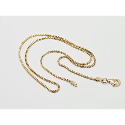 14K Yellow Gold Franco Link Chain Necklace Choker