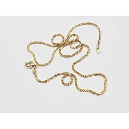 14K Yellow Gold Franco Link Chain Necklace Choker