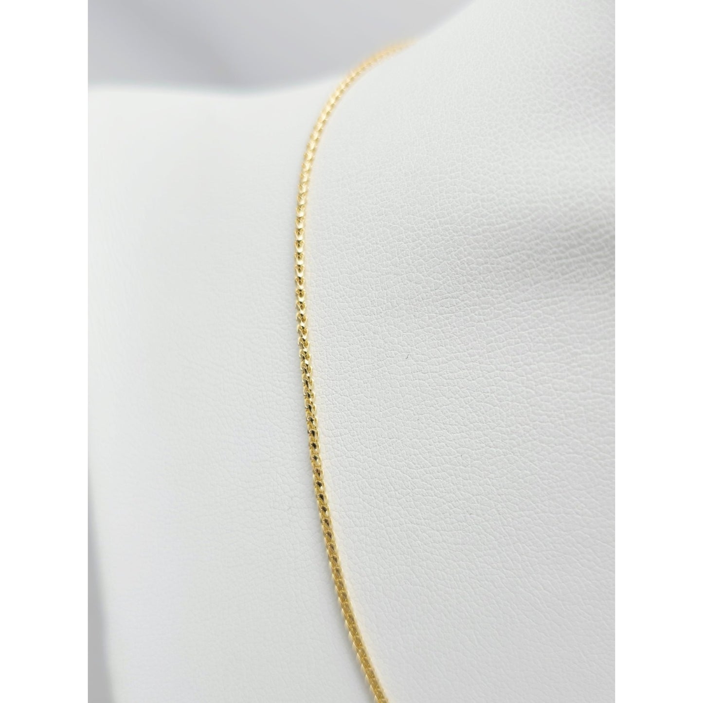 14K Yellow Gold Franco Link Chain Necklace Choker