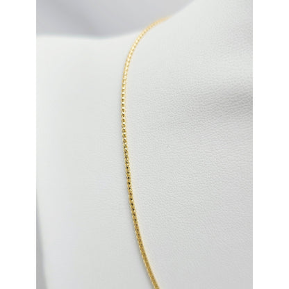 14K Yellow Gold Franco Link Chain Necklace Choker