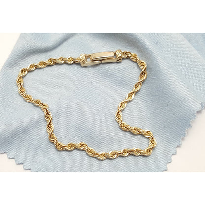 13K Yellow Gold Rope Bracelet