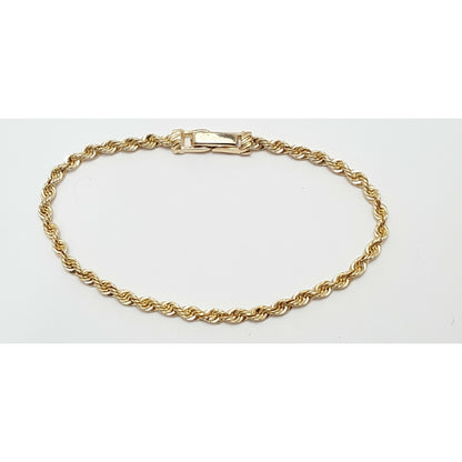 13K Yellow Gold Rope Bracelet