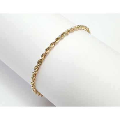 13K Yellow Gold Rope Bracelet