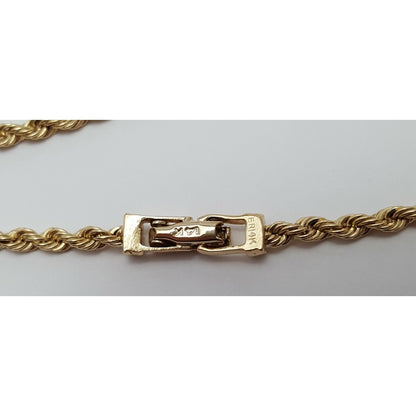 13K Yellow Gold Rope Bracelet
