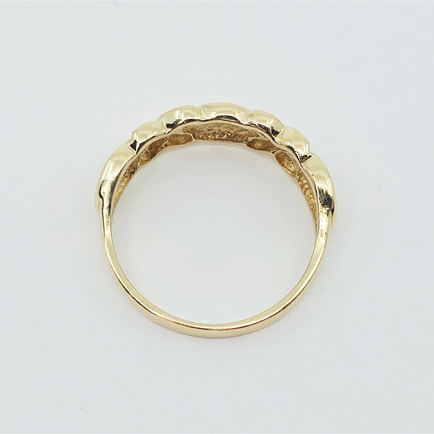 10K Yellow Gold " OXOXO " Ring Band