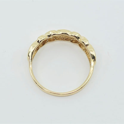 10K Yellow Gold " OXOXO " Ring Band