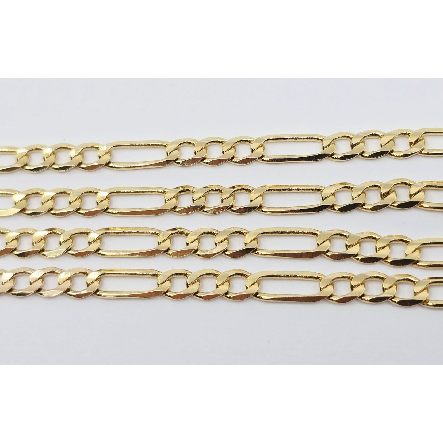 14K Yellow Gold Figaro Link Chain Necklace