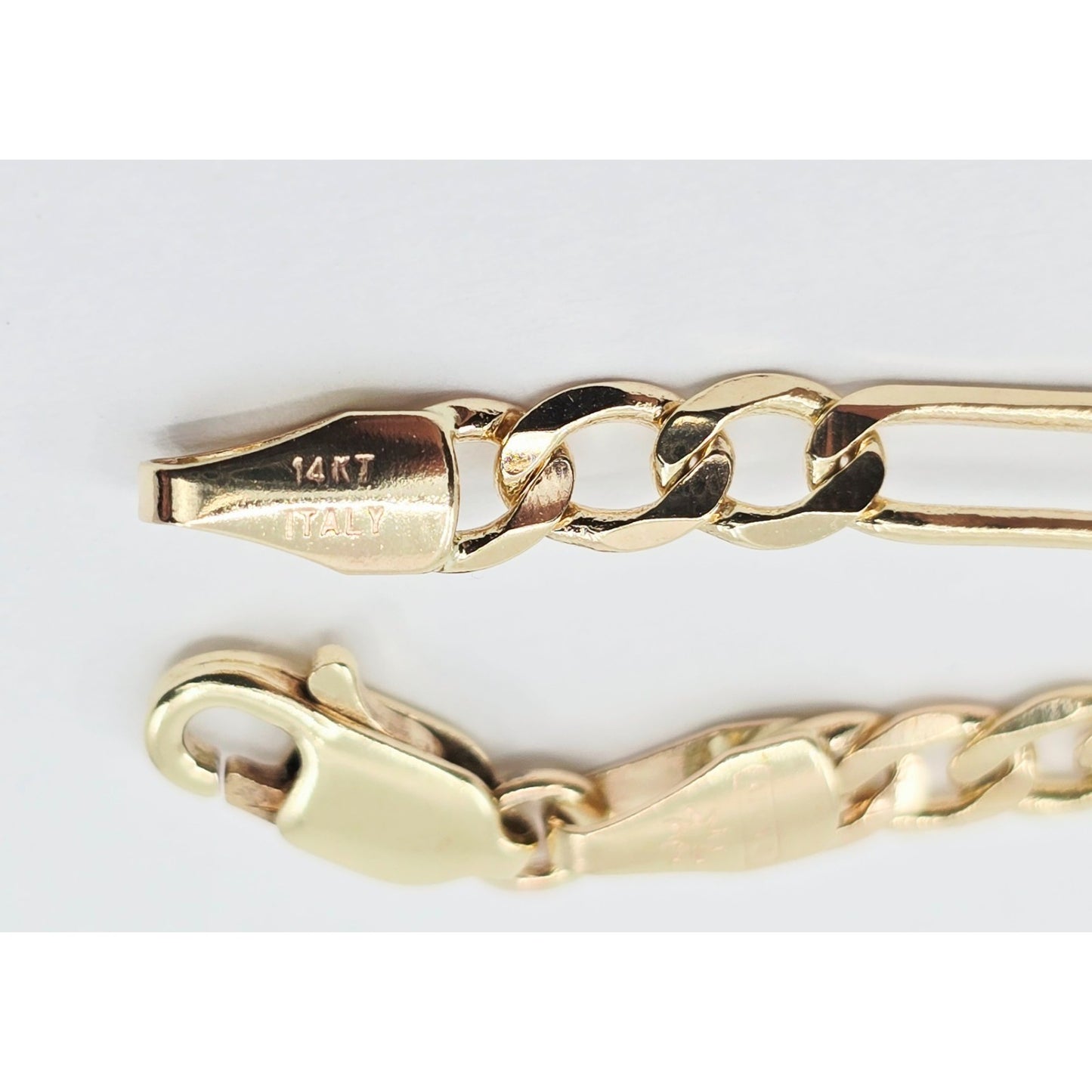 14K Yellow Gold Figaro Link Chain Necklace