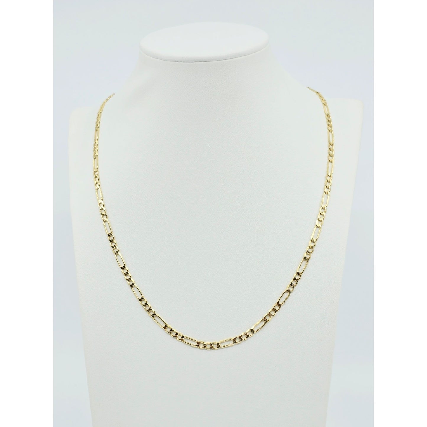14K Yellow Gold Figaro Link Chain Necklace