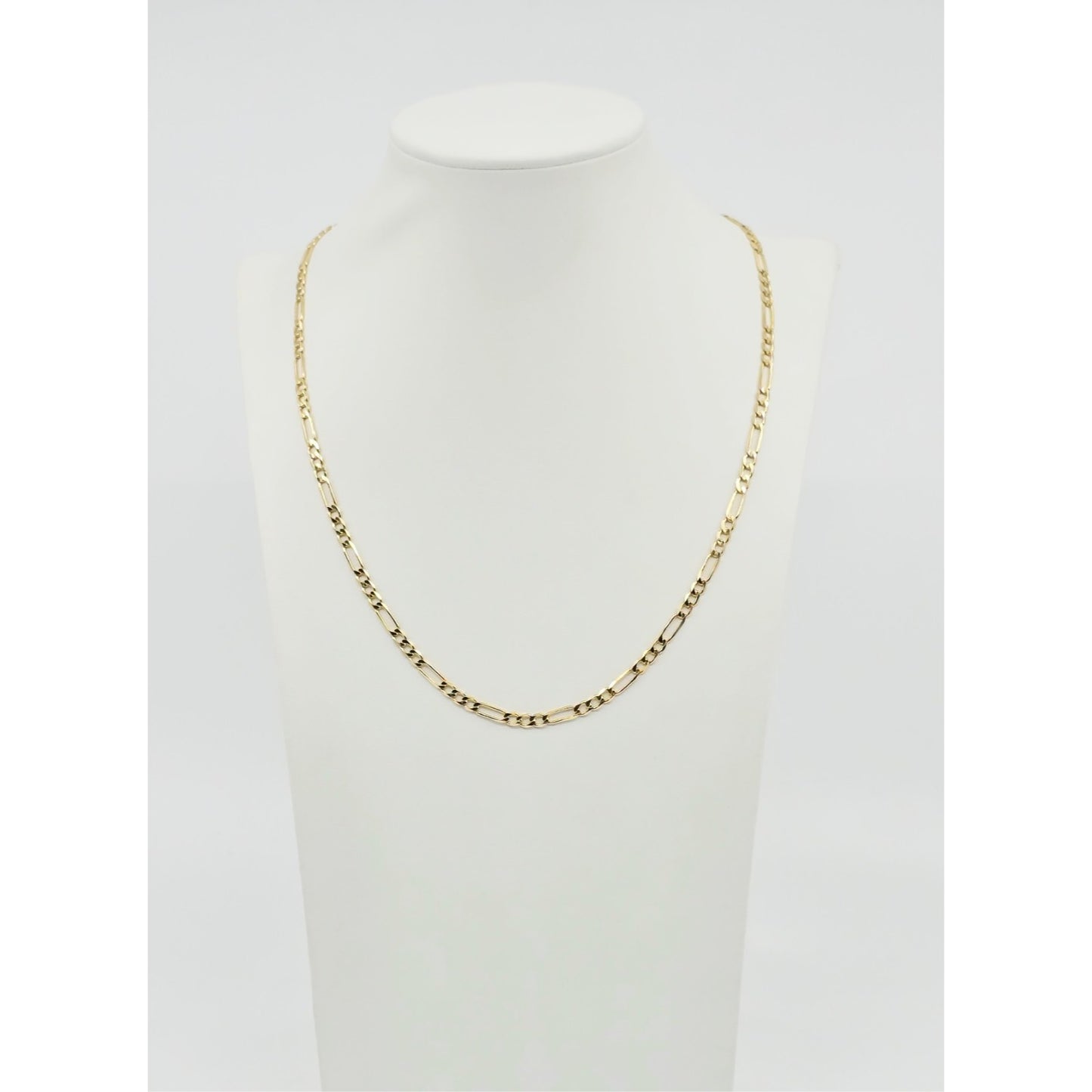 14K Yellow Gold Figaro Link Chain Necklace