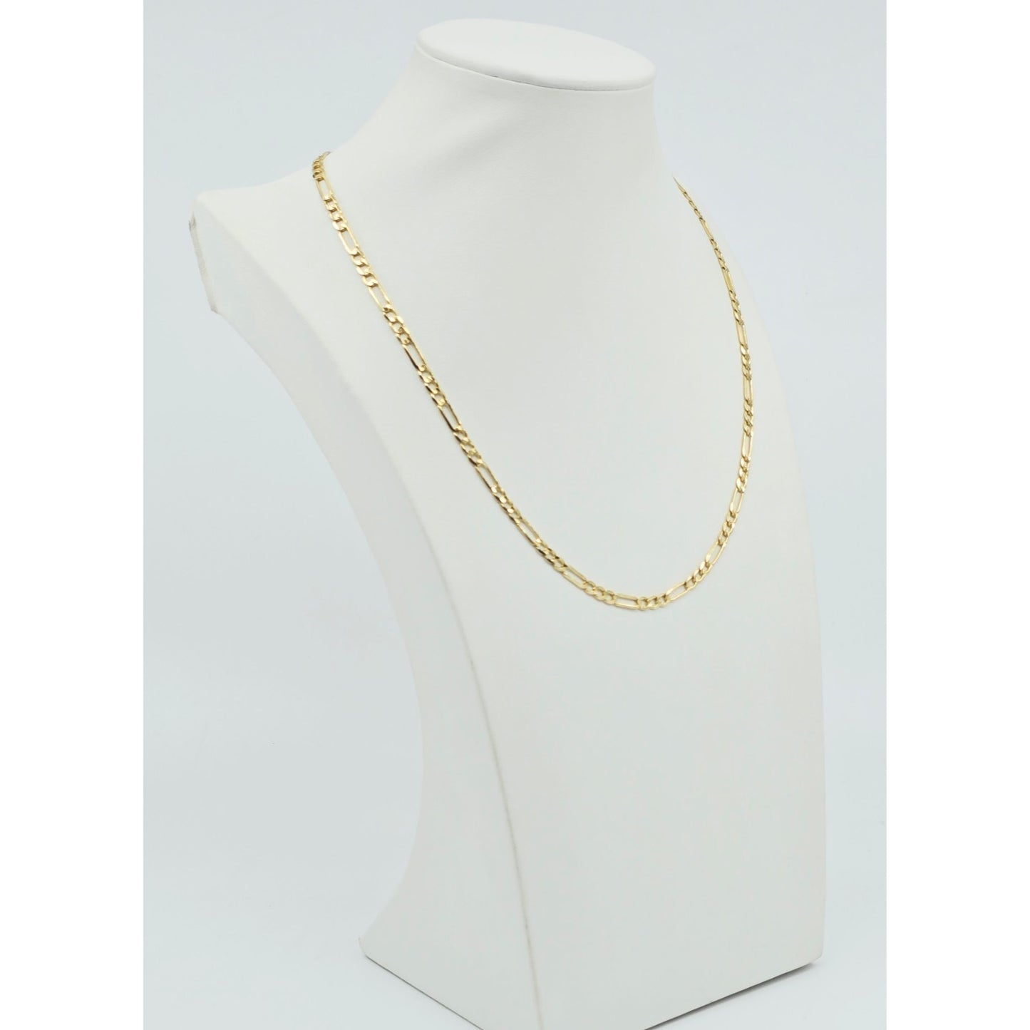 14K Yellow Gold Figaro Link Chain Necklace