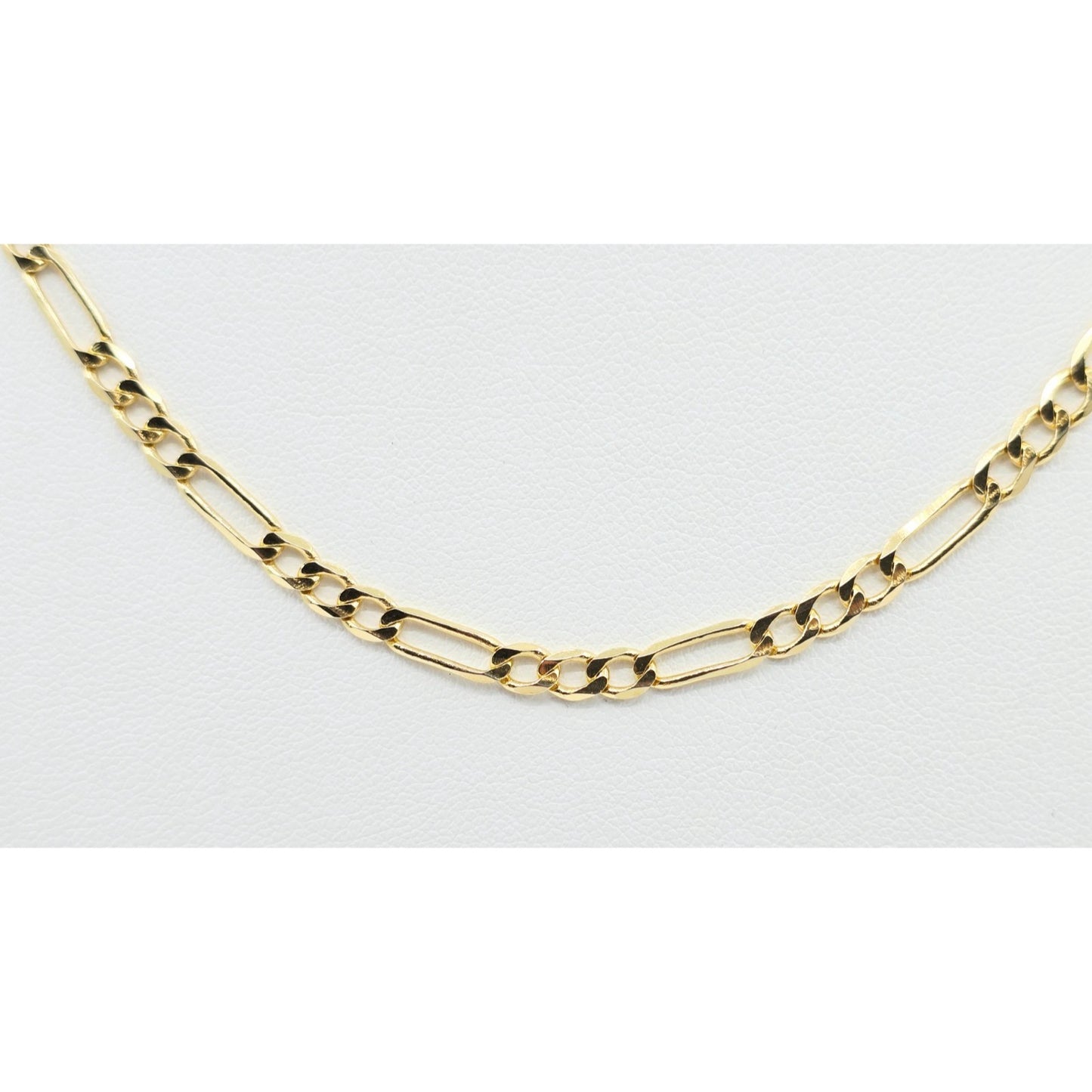14K Yellow Gold Figaro Link Chain Necklace