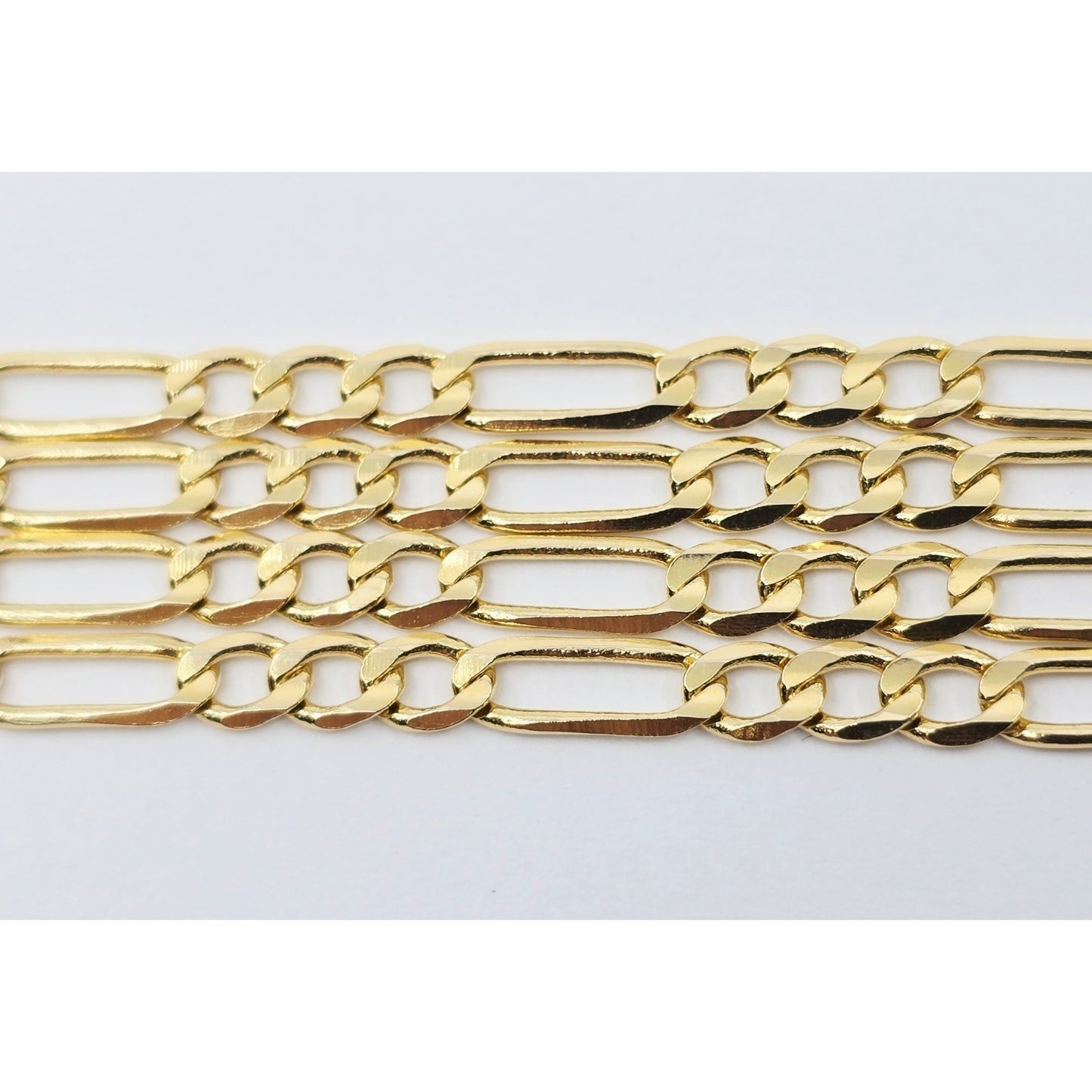 14K Yellow Gold Figaro Link Chain Necklace