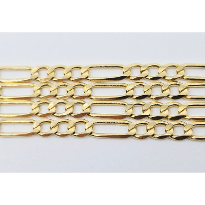 14K Yellow Gold Figaro Link Chain Necklace