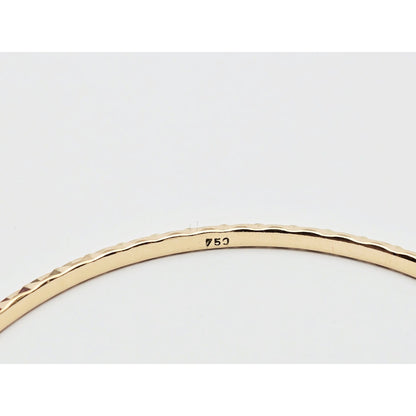17K Yellow Gold Diamond Cut Bangle Bracelet