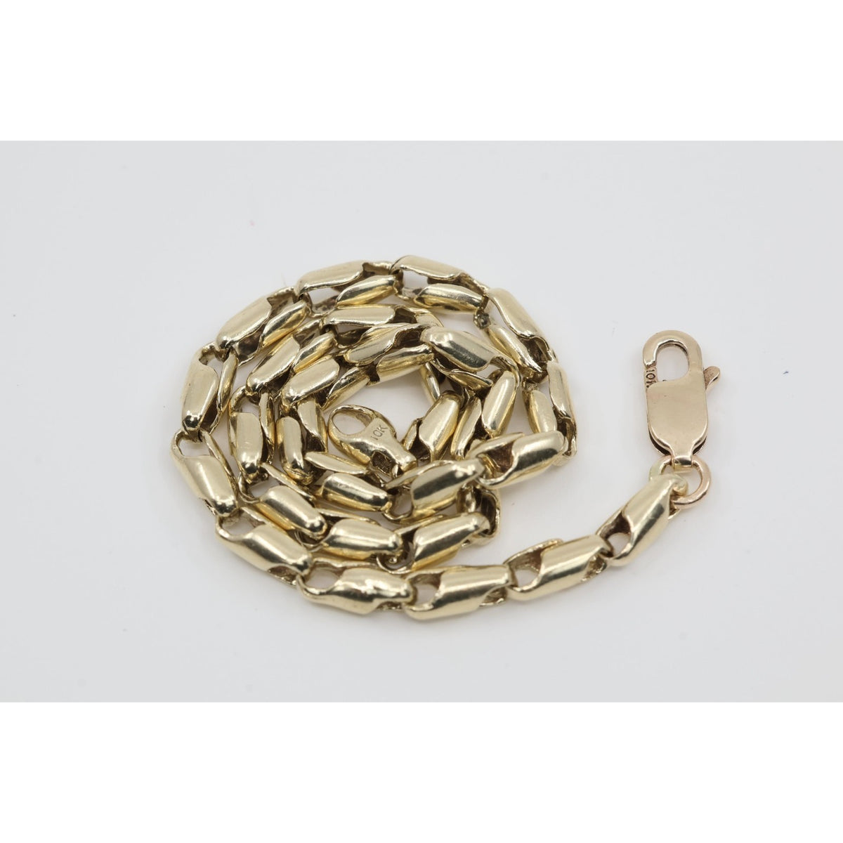 10K Yellow Gold Bullet Style Link Bracelet