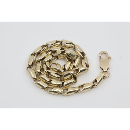 10K Yellow Gold Bullet Style Link Bracelet