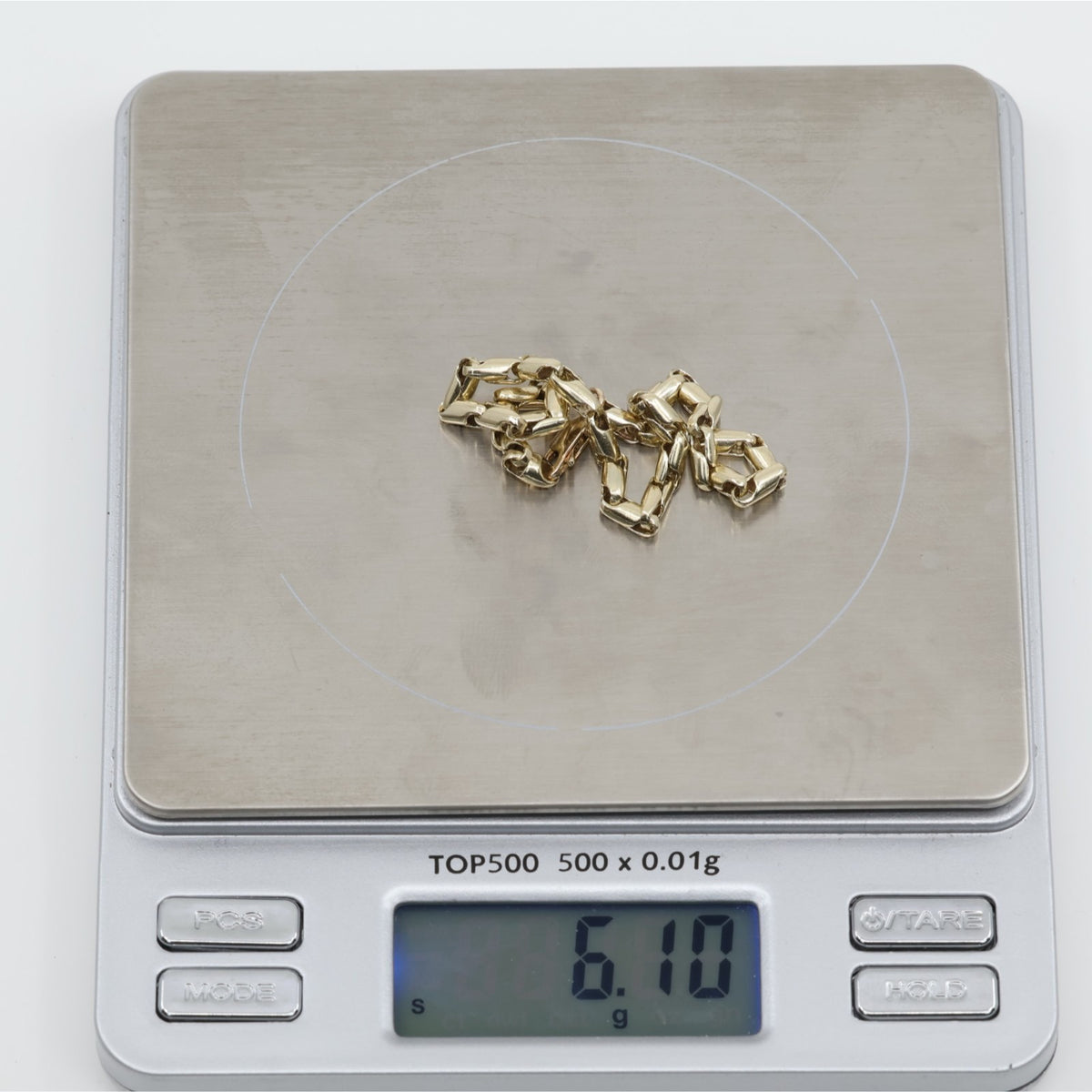 10K Yellow Gold Bullet Style Link Bracelet