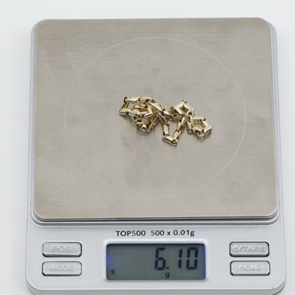 10K Yellow Gold Bullet Style Link Bracelet
