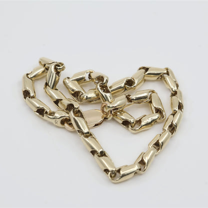 10K Yellow Gold Bullet Style Link Bracelet