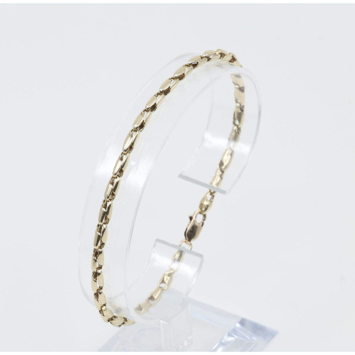 10K Yellow Gold Bullet Style Link Bracelet